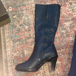 Black thigh high booties - brand is Sofft